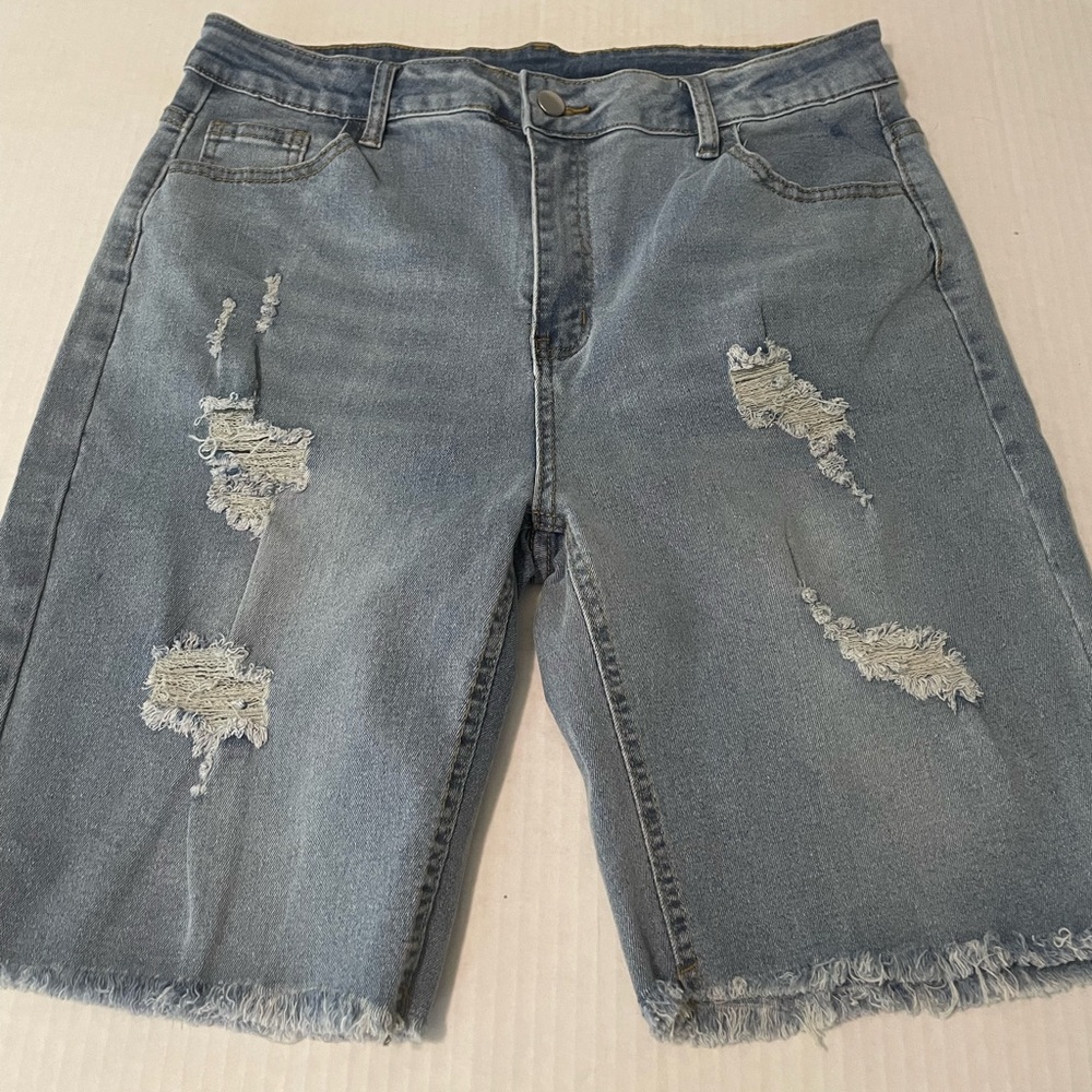 Distressed Denim Women’s Shorts